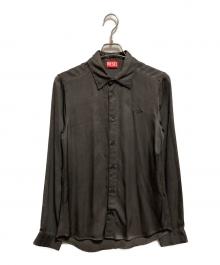 DIESEL（ディーゼル）の古着「ロゴシャツ」｜グレー