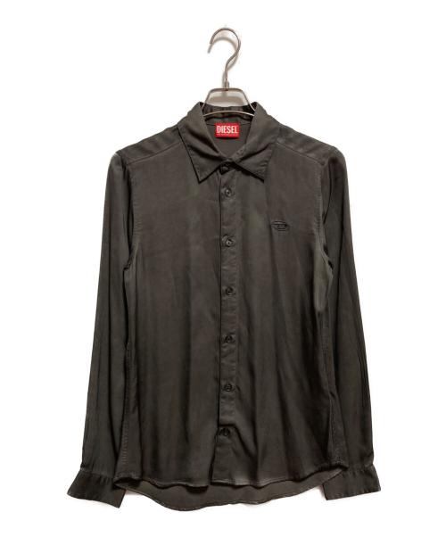 DIESEL（ディーゼル）DIESEL (ディーゼル) ロゴシャツ グレー サイズ:46の古着・服飾アイテム