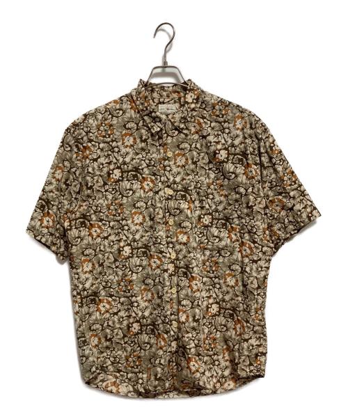 J.CREW（ジェイクルー）J.CREW (ジェイクルー) 半袖シャツ ベージュ×ブラック サイズ:Sの古着・服飾アイテム