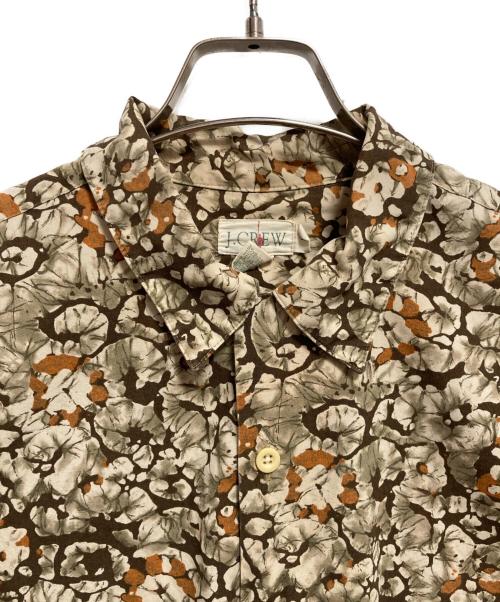 J.CREW（ジェイクルー）J.CREW (ジェイクルー) 半袖シャツ ベージュ×ブラック サイズ:Sの古着・服飾アイテム
