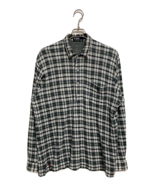 POLO RALPH LAUREN（ポロ・ラルフローレン）POLO RALPH LAUREN (ポロ・ラルフローレン) チェックネルシャツ ホワイト×グリーン サイズ:Lの古着・服飾アイテム