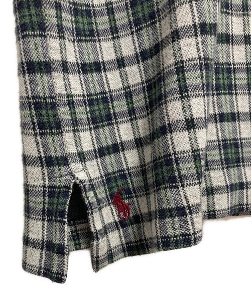 POLO RALPH LAUREN（ポロ・ラルフローレン）POLO RALPH LAUREN (ポロ・ラルフローレン) チェックネルシャツ ホワイト×グリーン サイズ:Lの古着・服飾アイテム
