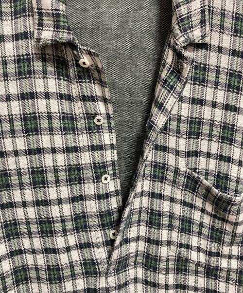 POLO RALPH LAUREN（ポロ・ラルフローレン）POLO RALPH LAUREN (ポロ・ラルフローレン) チェックネルシャツ ホワイト×グリーン サイズ:Lの古着・服飾アイテム
