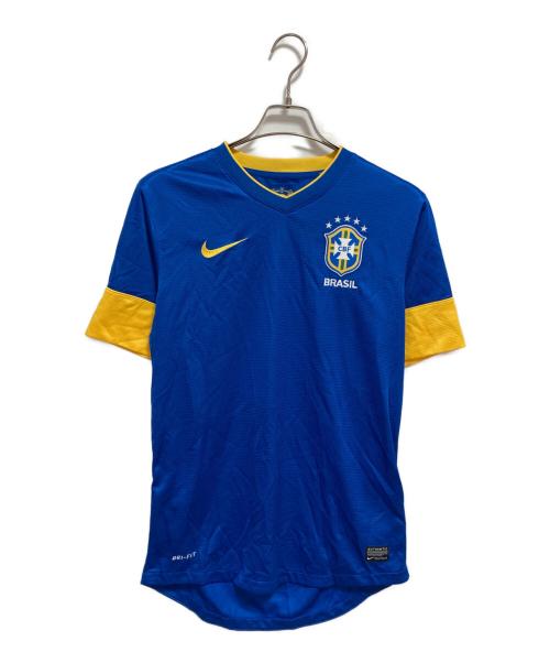 NIKE（ナイキ）NIKE (ナイキ) 2012ブラジル代表レプリカアウェイユニフォーム ブルー×イエロー サイズ:S 未使用品の古着・服飾アイテム
