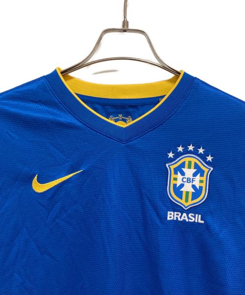 NIKE（ナイキ）NIKE (ナイキ) 2012ブラジル代表レプリカアウェイユニフォーム ブルー×イエロー サイズ:S 未使用品の古着・服飾アイテム