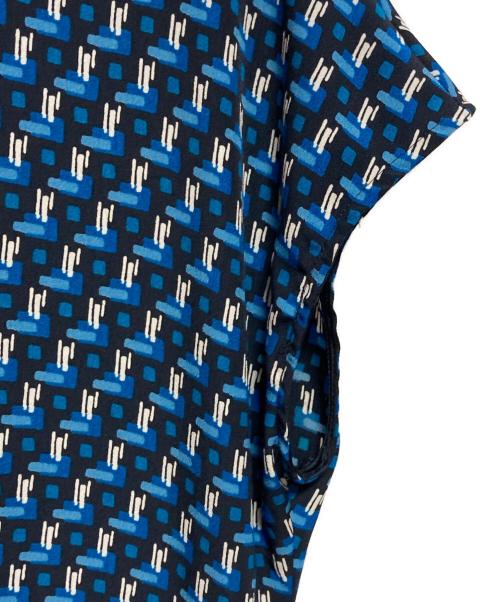 UNTITLED（アンタイトル）UNTITLED (アンタイトル) ジオメ柄 マーメイドワンピース ネイビー サイズ:2の古着・服飾アイテム