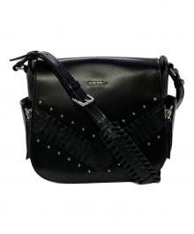 DIESEL（ディーゼル）の古着「スタッズレザーショルダーバッグ」｜ブラック