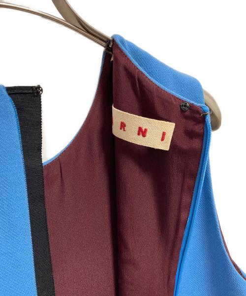 MARNI（マルニ）MARNI (マルニ) ノースリーブワンピース ブルー サイズ:Mの古着・服飾アイテム