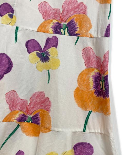 MARNI（マルニ）MARNI (マルニ) 花柄ワンピース ホワイト×パープル サイズ:38の古着・服飾アイテム