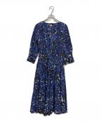 MARNIマルニ）の古着「総柄ワンピース」｜ネイビー