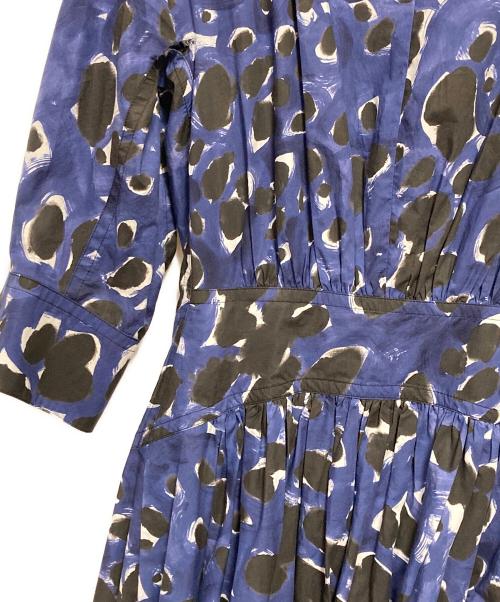 MARNI（マルニ）MARNI (マルニ) 総柄ワンピース ネイビー サイズ:M(38)の古着・服飾アイテム