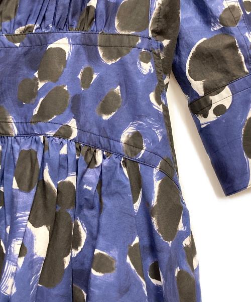 MARNI（マルニ）MARNI (マルニ) 総柄ワンピース ネイビー サイズ:M(38)の古着・服飾アイテム