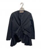 MARNIマルニ）の古着「フリル切替ジャケット」｜ブラック