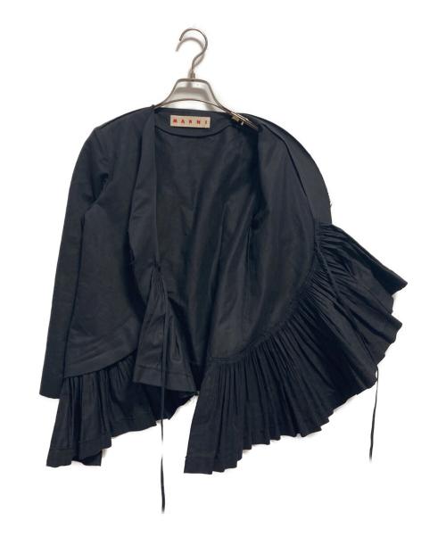 MARNI（マルニ）MARNI (マルニ) フリル切替ジャケット ブラック サイズ:36の古着・服飾アイテム