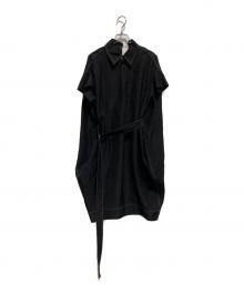 MARNI（マルニ）の古着「リネン混ノースリーブワンピース」｜ブラック