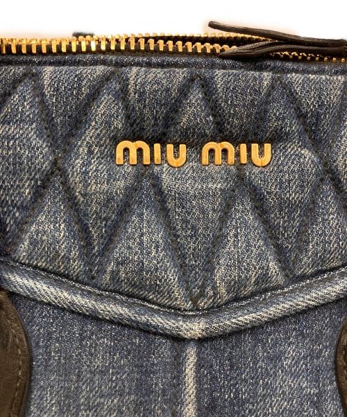MIU MIU（ミュウミュウ）MIU MIU (ミュウミュウ) デニムバイカー 2WAYバッグ インディゴの古着・服飾アイテム