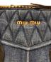 中古・古着 MIU MIU (ミュウミュウ) デニムバイカー 2WAYバッグ インディゴ：70000円