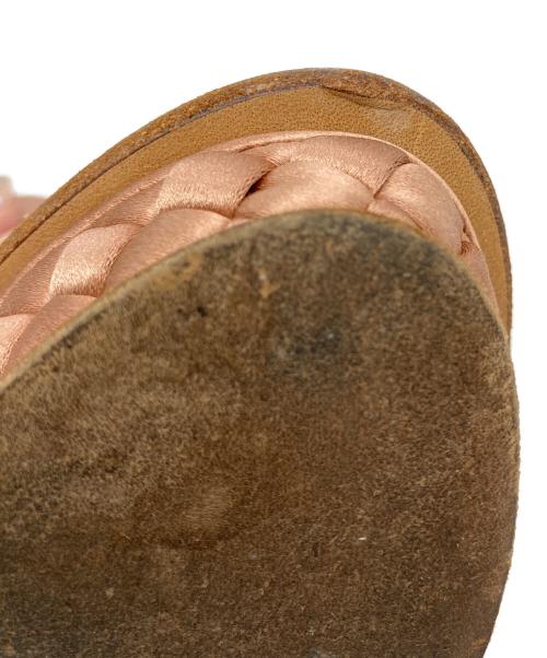 BOTTEGA VENETA（ボッテガベネタ）BOTTEGA VENETA (ボッテガベネタ) イントレチャートウェッジソールサンダル ベージュ サイズ:35の古着・服飾アイテム