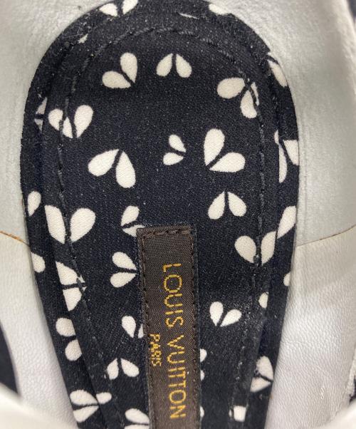 LOUIS VUITTON（ルイ ヴィトン）LOUIS VUITTON (ルイ ヴィトン) リボントリム ウェッジサンダル ブラック サイズ:35の古着・服飾アイテム
