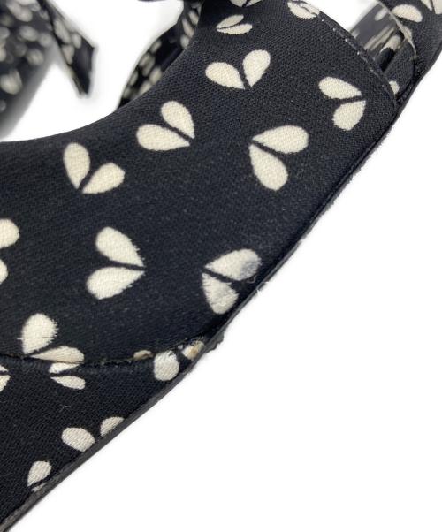 LOUIS VUITTON（ルイ ヴィトン）LOUIS VUITTON (ルイ ヴィトン) リボントリム ウェッジサンダル ブラック サイズ:35の古着・服飾アイテム