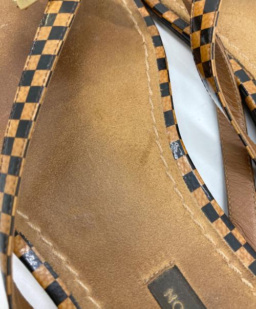 LOUIS VUITTON（ルイ ヴィトン）LOUIS VUITTON (ルイ ヴィトン) ダミエフラットサンダル ブラウン サイズ:35の古着・服飾アイテム