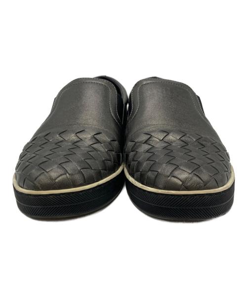 BOTTEGA VENETA（ボッテガベネタ）BOTTEGA VENETA (ボッテガベネタ) イントレチャートスリッポン グレー サイズ:35の古着・服飾アイテム