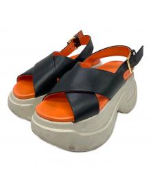 MARNI（マルニ）の古着「MA FUSSBETT SANDAL」｜ブラック×オレンジ