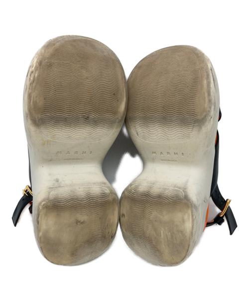 MARNI（マルニ）MARNI (マルニ) MA FUSSBETT SANDAL ブラック×オレンジ サイズ:35の古着・服飾アイテム