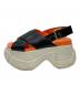MARNI (マルニ) MA FUSSBETT SANDAL ブラック×オレンジ サイズ:35：10000円