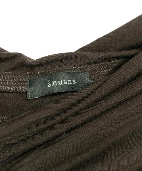 anuans（アニュアンス）anuans (アニュアンス) オフショルダーギャザーワンピース ブラウン サイズ:Sの古着・服飾アイテム