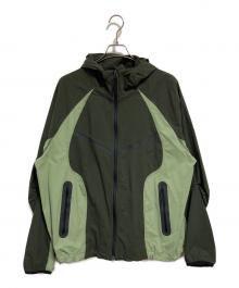 NIKE（ナイキ）の古着「Dri-FIT Woven Color-Block Loose Oversized Jacket」｜グリーン
