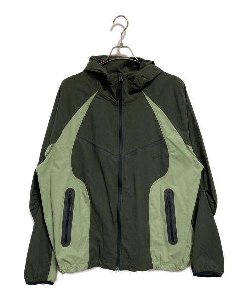 NIKE（ナイキ）NIKE (ナイキ) Dri-FIT Woven Color-Block Loose Oversized Jacket グリーン サイズ:XLの古着・服飾アイテム