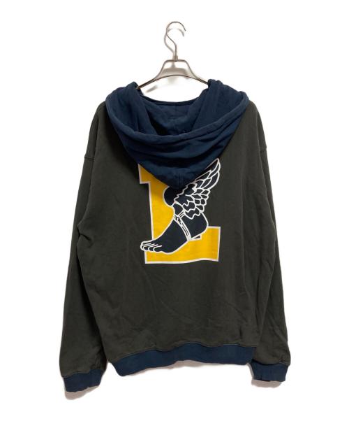 LFYT（エルエフワイティー）LFYT (エルエフワイティー) RETRO WING HOODIE グレー×ブルー サイズ:XLの古着・服飾アイテム