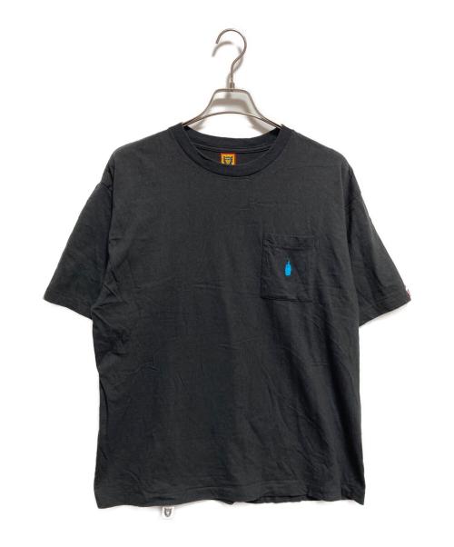 HUMAN MADE（ヒューマンメイド）HUMAN MADE (ヒューマンメイド) ロゴ刺繍ｔシャツ ブラック サイズ:XLの古着・服飾アイテム