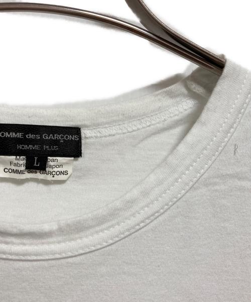 COMME des GARCONS HOMME PLUS（コムデギャルソンオムプリュス）COMME des GARCONS HOMME PLUS (コムデギャルソンオムプリュス) プリントTシャツ ホワイト サイズ:Lの古着・服飾アイテム