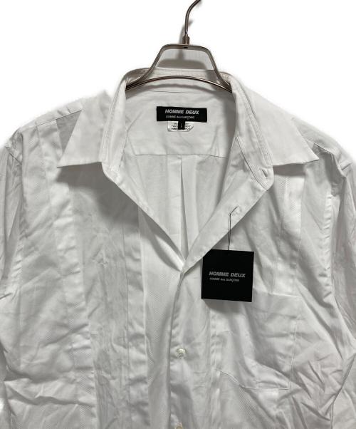 COMME des GARCONS HOMME DEUX（コムデギャルソン オム ドゥ）COMME des GARCONS HOMME DEUX (コムデギャルソン オム ドゥ)  25SS タックデザインロングスリーブシャツ ホワイト サイズ:L 未使用品の古着・服飾アイテム