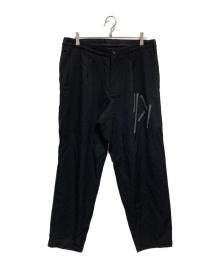 Yohji Yamamoto pour homme（ヨウジヤマモト プールオム）の古着「刺繍ウールギャバジンパンツ」｜ブラック