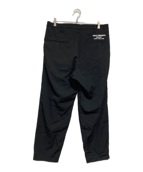 Yohji Yamamoto pour homme（ヨウジヤマモト プールオム）Yohji Yamamoto pour homme (ヨウジヤマモト プールオム) 刺繍ウールギャバジンパンツ ブラック サイズ:3の古着・服飾アイテム
