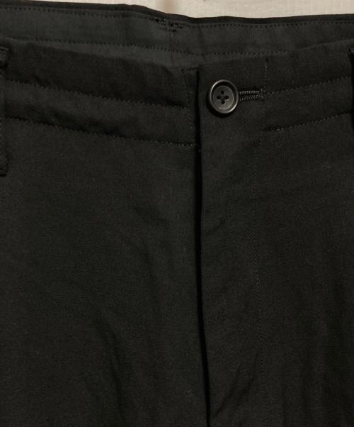 Yohji Yamamoto pour homme（ヨウジヤマモト プールオム）Yohji Yamamoto pour homme (ヨウジヤマモト プールオム) 刺繍ウールギャバジンパンツ ブラック サイズ:3の古着・服飾アイテム