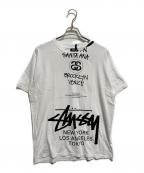 stussy×TAKAHIROMIYASHITA TheSoloIst.ステューシー×タカヒロミヤシタ ザソロイスト）の古着「World Tour Tee」｜ホワイト