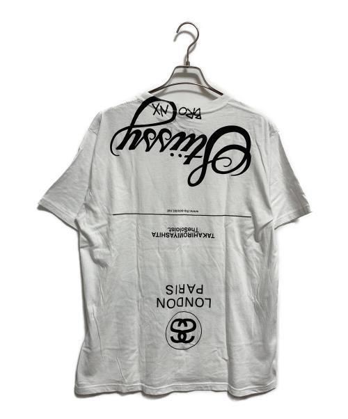 stussy（ステューシー）stussy (ステューシー) TAKAHIROMIYASHITA TheSoloIst. (タカヒロミヤシタ ザソロイスト) World Tour Tee ホワイト サイズ:Lの古着・服飾アイテム