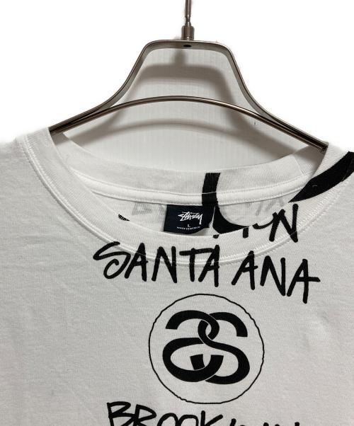 stussy（ステューシー）stussy (ステューシー) TAKAHIROMIYASHITA TheSoloIst. (タカヒロミヤシタ ザソロイスト) World Tour Tee ホワイト サイズ:Lの古着・服飾アイテム