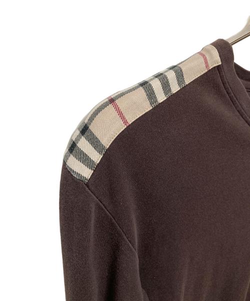 BURBERRY BLACK LABEL（バーバリーブラックレーベル）BURBERRY BLACK LABEL (バーバリーブラックレーベル) チェック切替カットソー ブラウン サイズ:2の古着・服飾アイテム