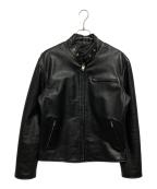 Axelアクセル）の古着「カウレザージャケット」｜ブラック