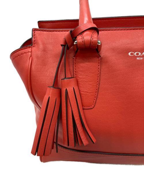 COACH（コーチ）COACH (コーチ) ハンドバッグ レッドの古着・服飾アイテム