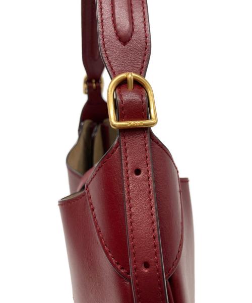 POLO RALPH LAUREN（ポロ・ラルフローレン）POLO RALPH LAUREN (ポロ・ラルフローレン) Polo ID レザー スモール ショルダーバッグ レッドの古着・服飾アイテム
