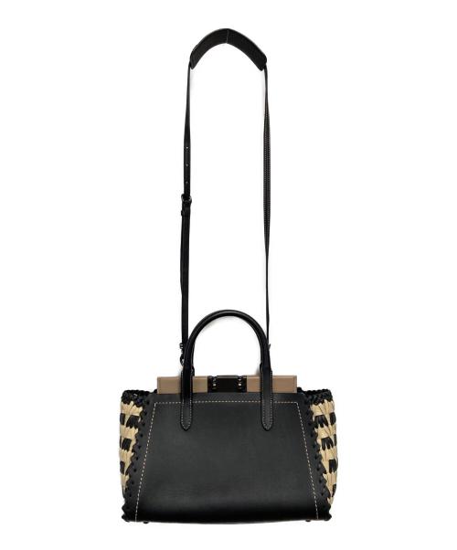 COACH（コーチ）COACH (コーチ) トループ 2WAY レザーバッグ ブラック×ベージュの古着・服飾アイテム