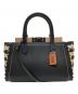 COACH（コーチ）の古着「トループ 2WAY レザーバッグ」｜ブラック×ベージュ