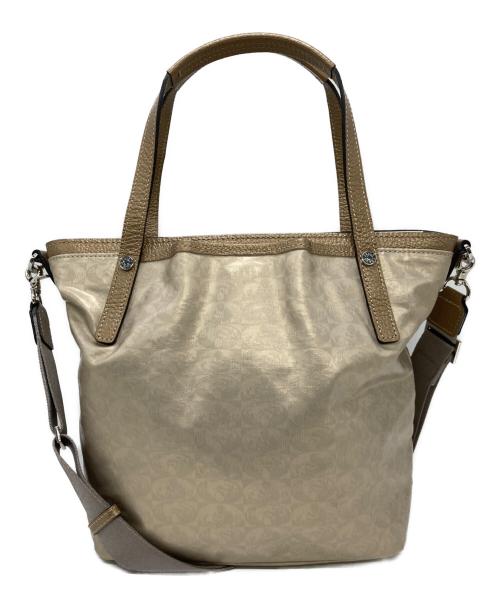 PELLE BORSA（ペレボルサ）PELLE BORSA (ペレボルサ) 2WAYショルダーバッグ ゴールドの古着・服飾アイテム