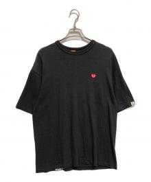 HUMAN MADE（ヒューマンメイド）の古着「ハートロゴ刺繍Tシャツ」｜ブラック